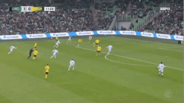 12'西尔胡斯破门! 格罗宁根 1- 1福图纳