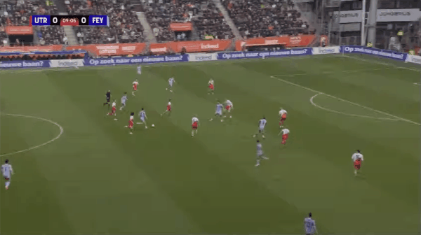 10'塔格哈林破门! 乌德勒支 0- 1费耶诺德