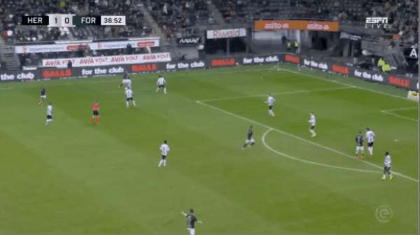 37'西尔胡斯破门! 赫拉克勒斯 1- 1福图纳