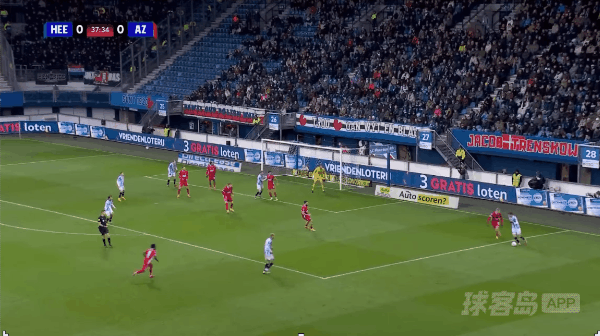 38'维特破门! 海伦芬 1- 0阿尔克马尔