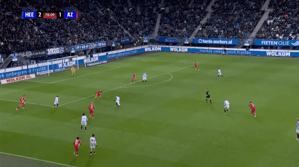 79'布劳维尔破门! 海伦芬 3- 1阿尔克马尔