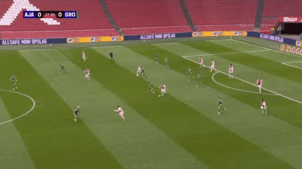 28'戈茨破门! 阿贾克斯 1- 0格罗宁根