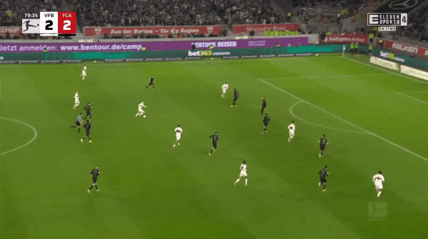 80'昂达夫破门! 斯图加特 3- 2奥格斯堡
