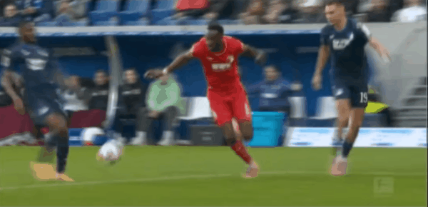 16'图雷破门! 霍芬海姆 1- 0奥格斯堡