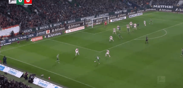 22'芬德破门! 不莱梅 1- 0科隆