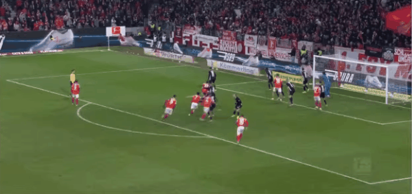 73'贝尔破门! 美因茨 2- 1沃尔夫斯堡
