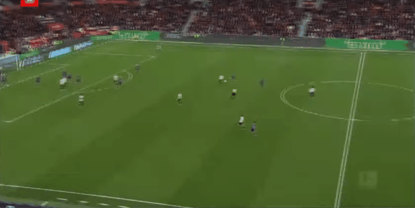 67'贝克尔破门! 勒沃库森 0- 1美因茨