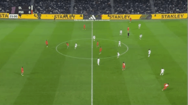 26'埃梅里破门! 里昂 0- 1巴黎圣日耳曼