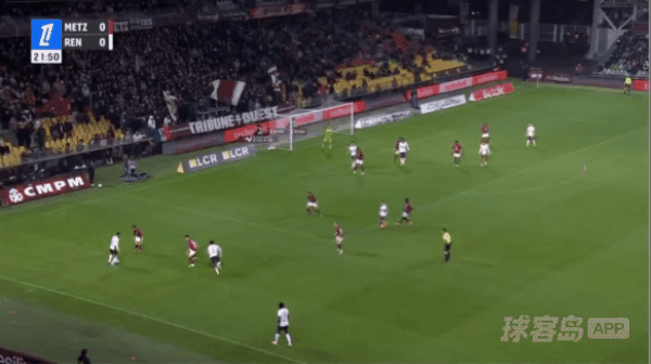 22'隆吉耶破门! 梅斯 0- 1雷恩