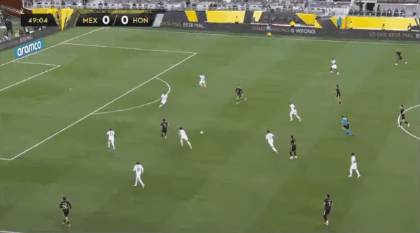 50'希门尼斯破门! 墨西哥 1- 0洪都拉斯
