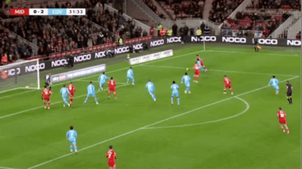 32'惠特克破门! 米德尔斯堡 1- 2考文垂