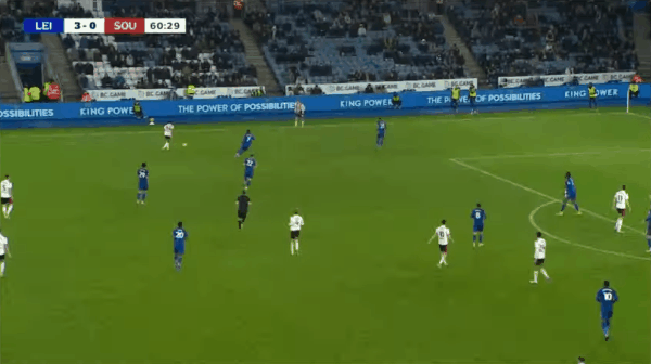 62'斯图尔特破门! 莱斯特城 2- 1南安普敦