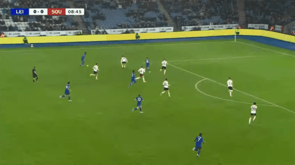 9'姆卡萨破门! 莱斯特城 1- 0南安普敦