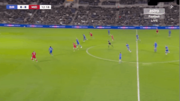 13'塔格特破门! 伯明翰 0- 1米德尔斯堡