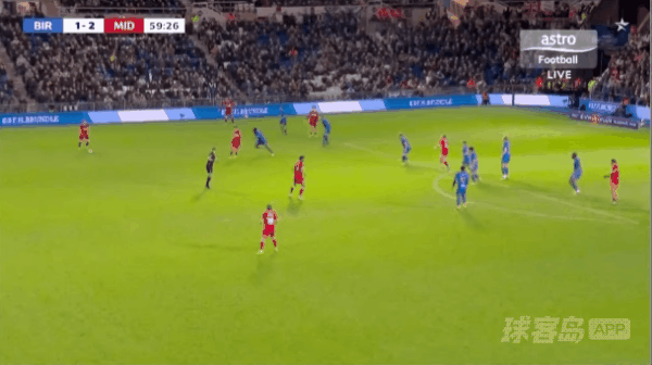 60'斯特列克破门! 伯明翰 1- 3米德尔斯堡