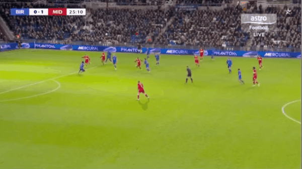 26'塔格特破门! 伯明翰 0- 2米德尔斯堡