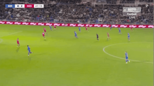 48'杜克施破门! 伯明翰 1- 2米德尔斯堡
