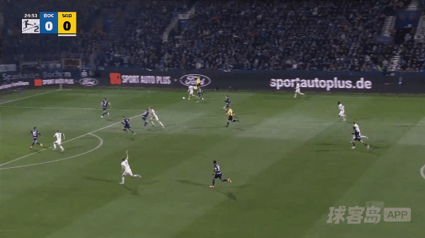 25'罗西帕尔破门! 波鸿 0- 1特雷斯登