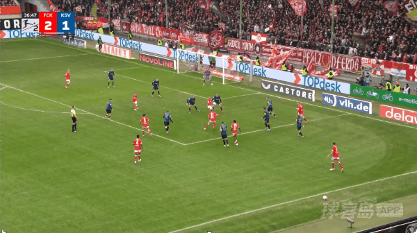 37'哈斯破门! 凯泽斯劳滕 3- 1基尔高士丁