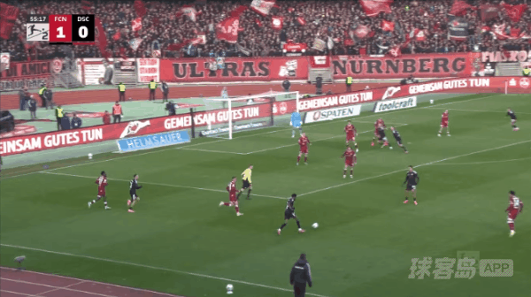 56'贝克破门! 纽伦堡 2- 0比勒菲尔德