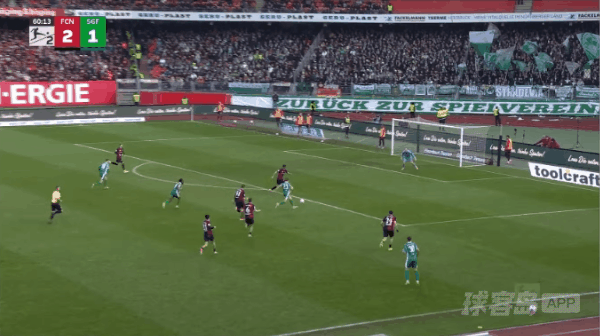 61'凯勒破门! 纽伦堡 2- 2菲尔特