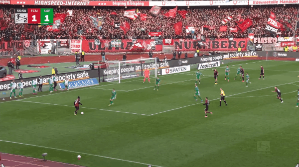 57'佐马破门! 纽伦堡 2- 1菲尔特