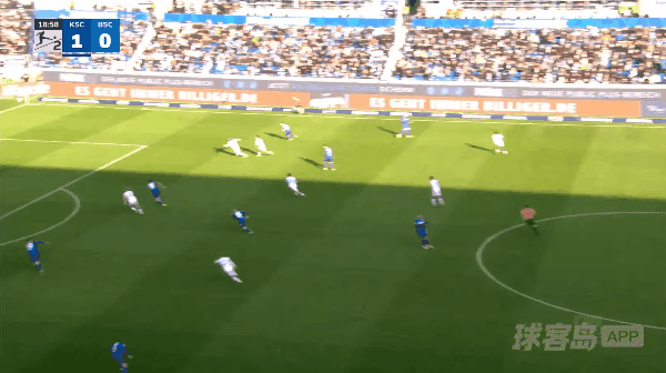 19'里斯破门! 卡尔斯鲁厄 1- 1柏林赫塔