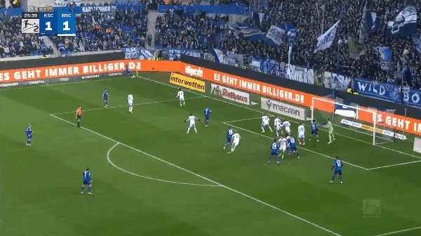 26'容破门! 卡尔斯鲁厄 2- 1柏林赫塔