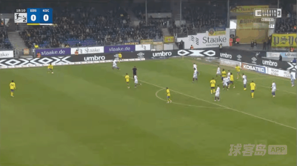 19'埃勒斯破门! 布伦斯维克 1- 0卡尔斯鲁厄