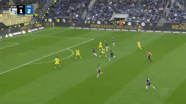 31'沃尔破门! 比勒菲尔德 2- 2布伦斯维克