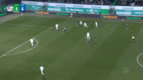 15'乌科夫斯基破门! 菲尔特 1- 2马格德堡