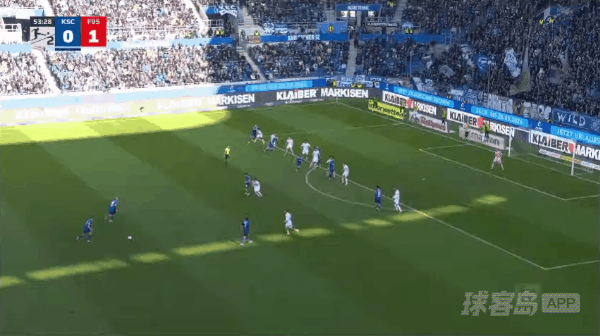 54'布鲁诺破门! 卡尔斯鲁厄 1- 1杜塞尔多夫