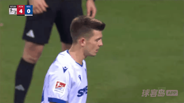 58'云积克点球破门! 纽伦堡 4- 1卡尔斯鲁厄