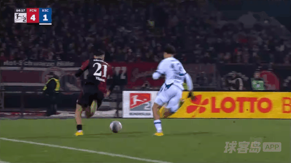 65'佐马破门! 纽伦堡 5- 1卡尔斯鲁厄