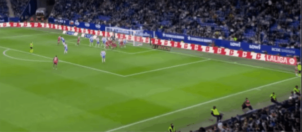 86'特谢拉破门! 西班牙人 2- 1塞维利亚