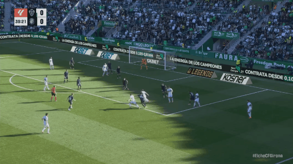 40'瓦莱拉破门! 埃尔切 1- 0吉罗纳