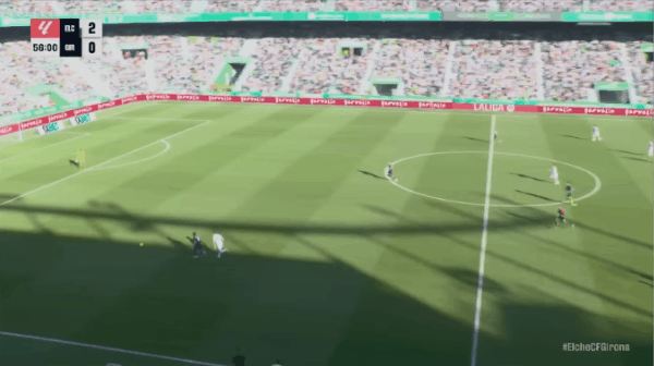 57'米尔破门! 埃尔切 3- 0吉罗纳