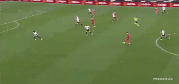 58'塔雷加乌龙破门! 瓦伦西亚 0- 1塞维利亚