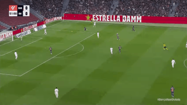 52'奥尔莫破门! 巴塞罗那 1- 0奥维多