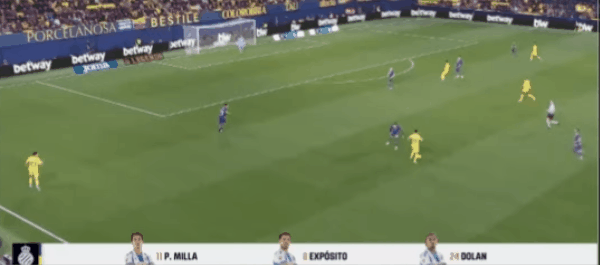50'佩佩破门! 比利亚雷亚尔 3- 0西班牙人