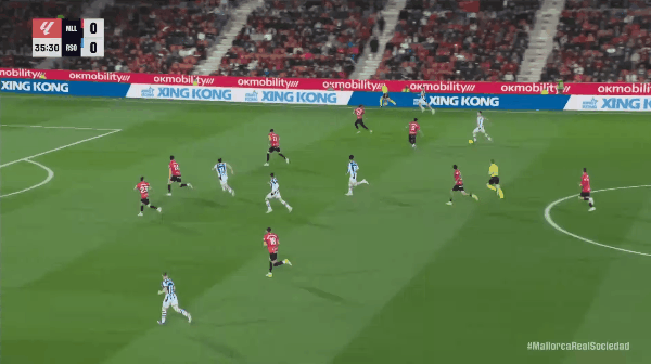 36'索莱尔破门! 皇家马略卡 0- 1皇家社会
