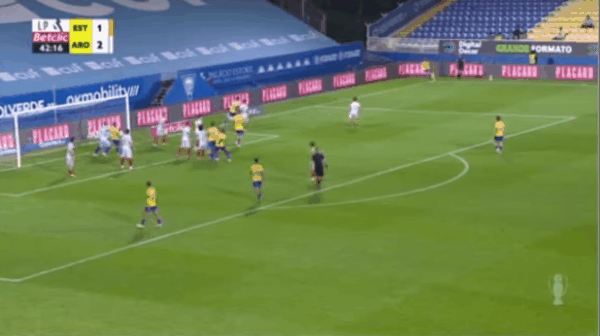 43'博马破门! 埃斯托里尔 2- 2阿罗卡