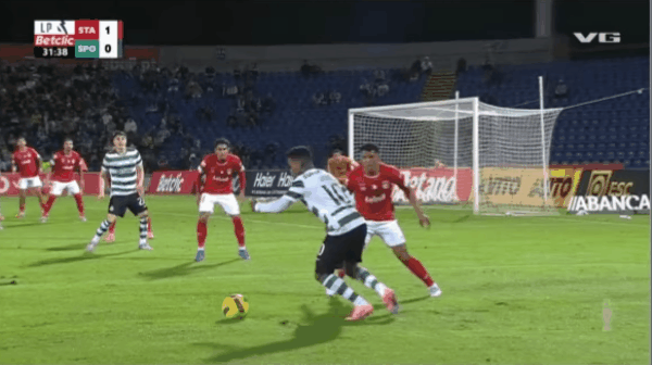 32'贡萨尔维斯破门! 圣克拉拉 1- 1里斯本竞技