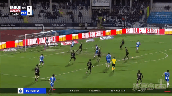 46'罗萨里奥破门! 卡沙比亚 2- 1波尔图