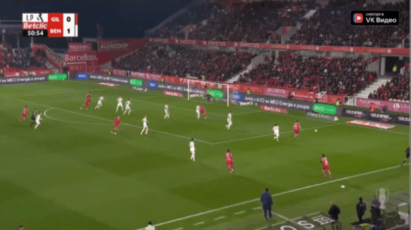 51'埃尔南德斯破门! 吉维森特 1- 1本菲卡