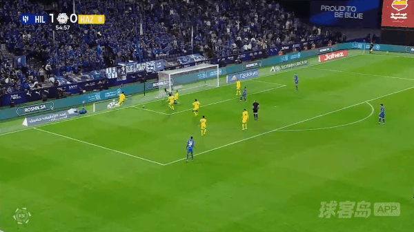 56'内维斯破门! 利雅得新月 2- 0艾哈斯姆