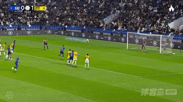 74'巴特纳点球破门! 阿尔菲斯 1- 1吉达联合