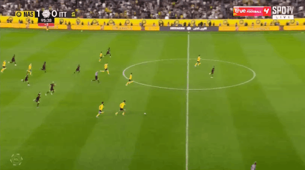 96'安杰洛破门! 利雅得胜利 2- 0吉达联合