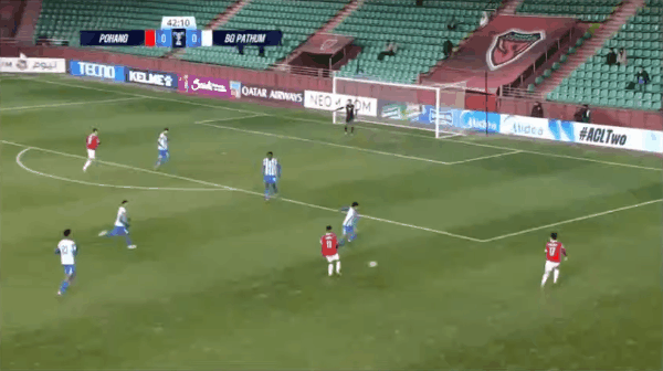 43'李昊宰破门! 浦项制铁 1- 0巴吞联
