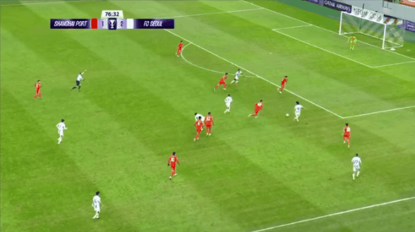 77'林加德破门! 上海海港 1- 3FC首尔